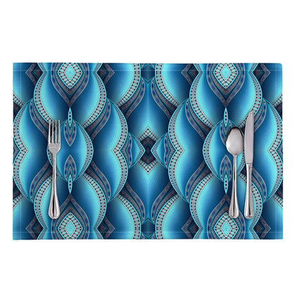 Mandala Waves Bohemian Pattern Print Placemat