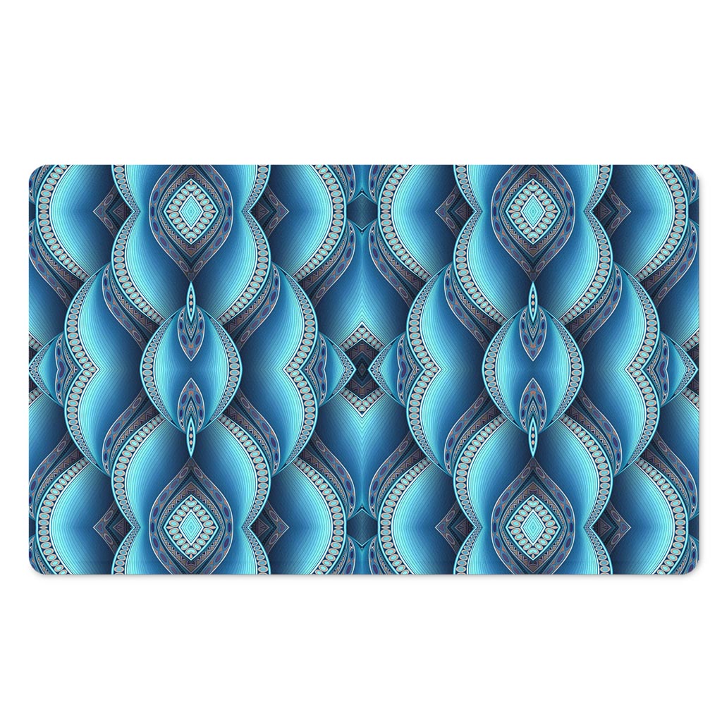 Mandala Waves Bohemian Pattern Print Polyester Doormat