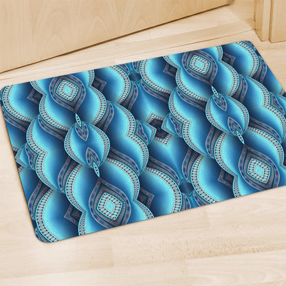 Mandala Waves Bohemian Pattern Print Polyester Doormat
