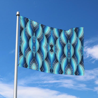 Mandala Waves Bohemian Pattern Print Polyester Flag