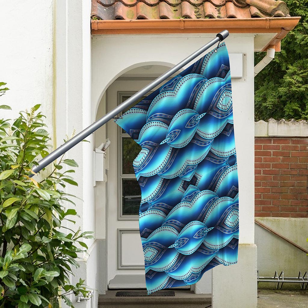 Mandala Waves Bohemian Pattern Print Polyester Flag