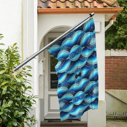 Mandala Waves Bohemian Pattern Print Polyester Flag