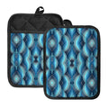 Mandala Waves Bohemian Pattern Print Pot Holders With Pocket