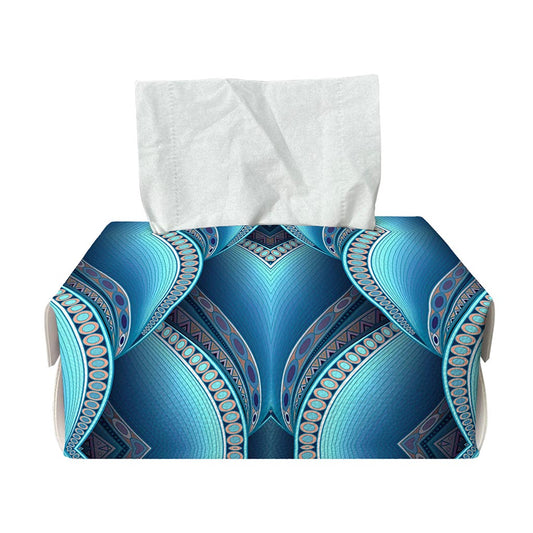 Mandala Waves Bohemian Pattern Print Rectangle Tissue Box Cover