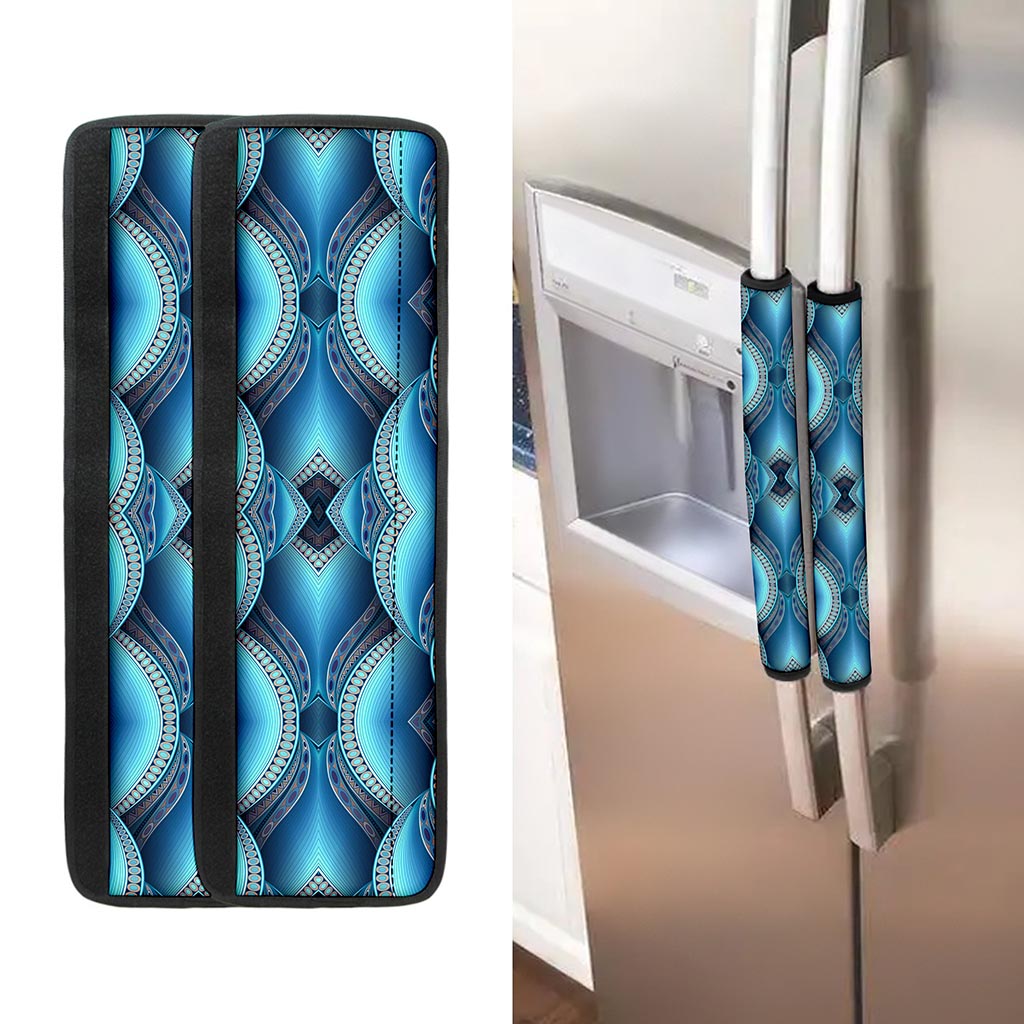 Mandala Waves Bohemian Pattern Print Refrigerator Handle Covers