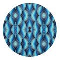 Mandala Waves Bohemian Pattern Print Round Blanket