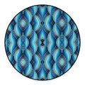 Mandala Waves Bohemian Pattern Print Round Floor Mat