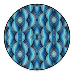 Mandala Waves Bohemian Pattern Print Round Floor Mat