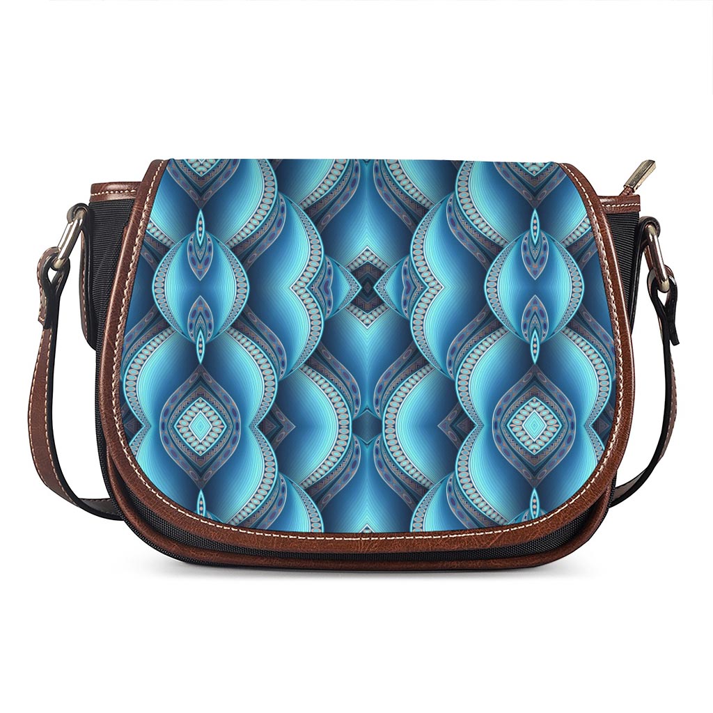 Mandala Waves Bohemian Pattern Print Saddle Bag