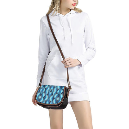 Mandala Waves Bohemian Pattern Print Saddle Bag