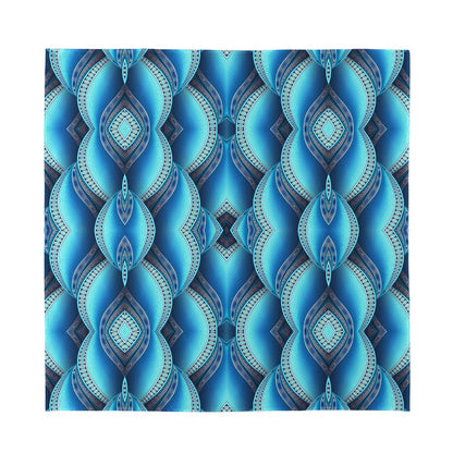 Mandala Waves Bohemian Pattern Print Silk Bandana