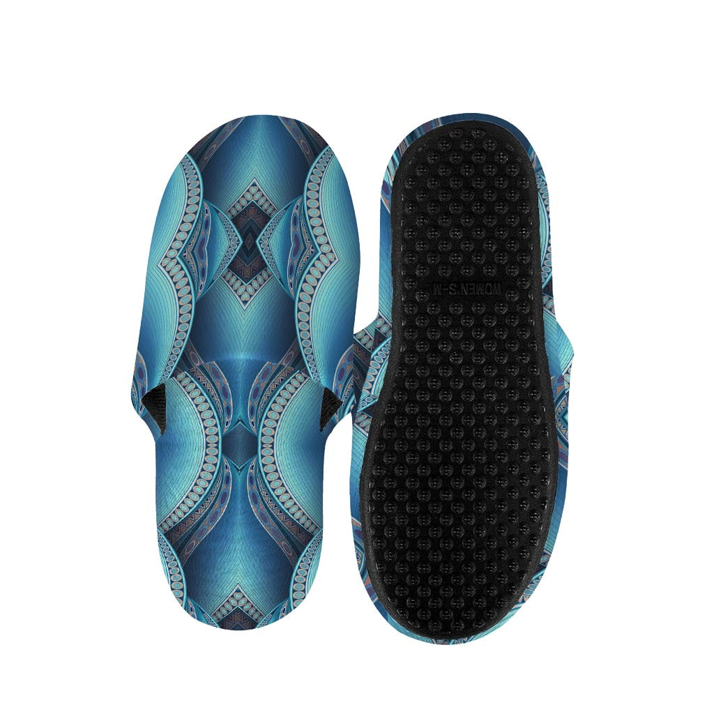 Mandala Waves Bohemian Pattern Print Slippers
