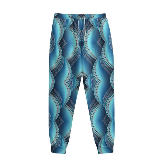 Mandala Waves Bohemian Pattern Print Sweatpants