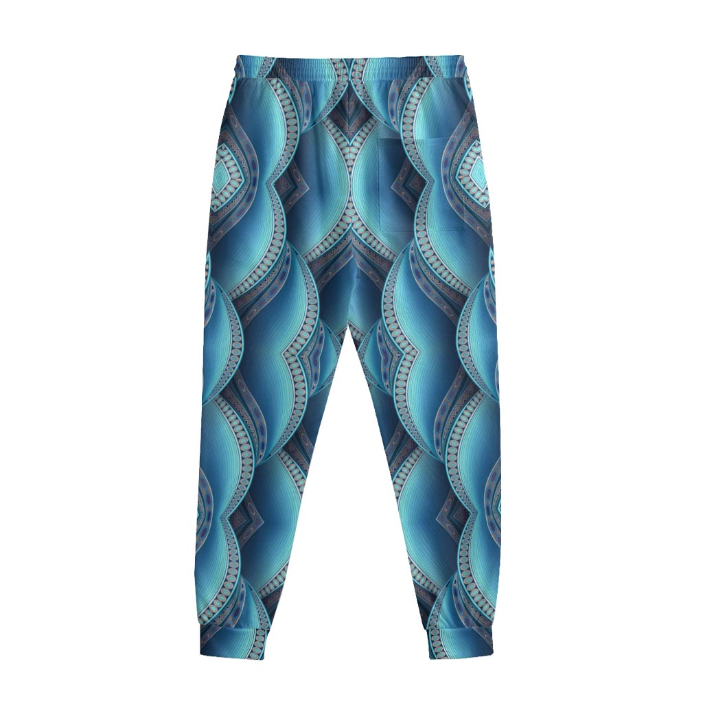 Mandala Waves Bohemian Pattern Print Sweatpants