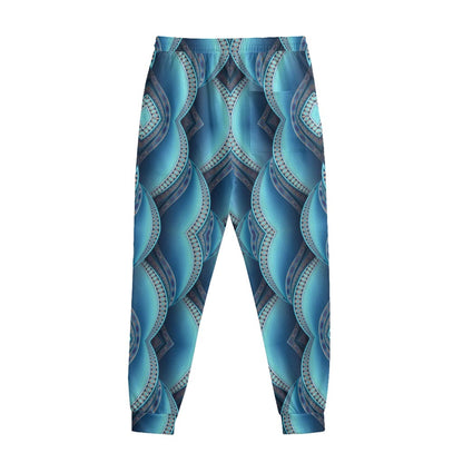 Mandala Waves Bohemian Pattern Print Sweatpants