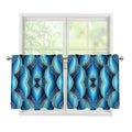 Mandala Waves Bohemian Pattern Print Tier Curtains