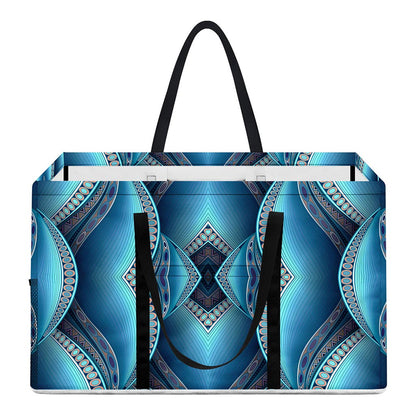 Mandala Waves Bohemian Pattern Print Utility Tote Bag