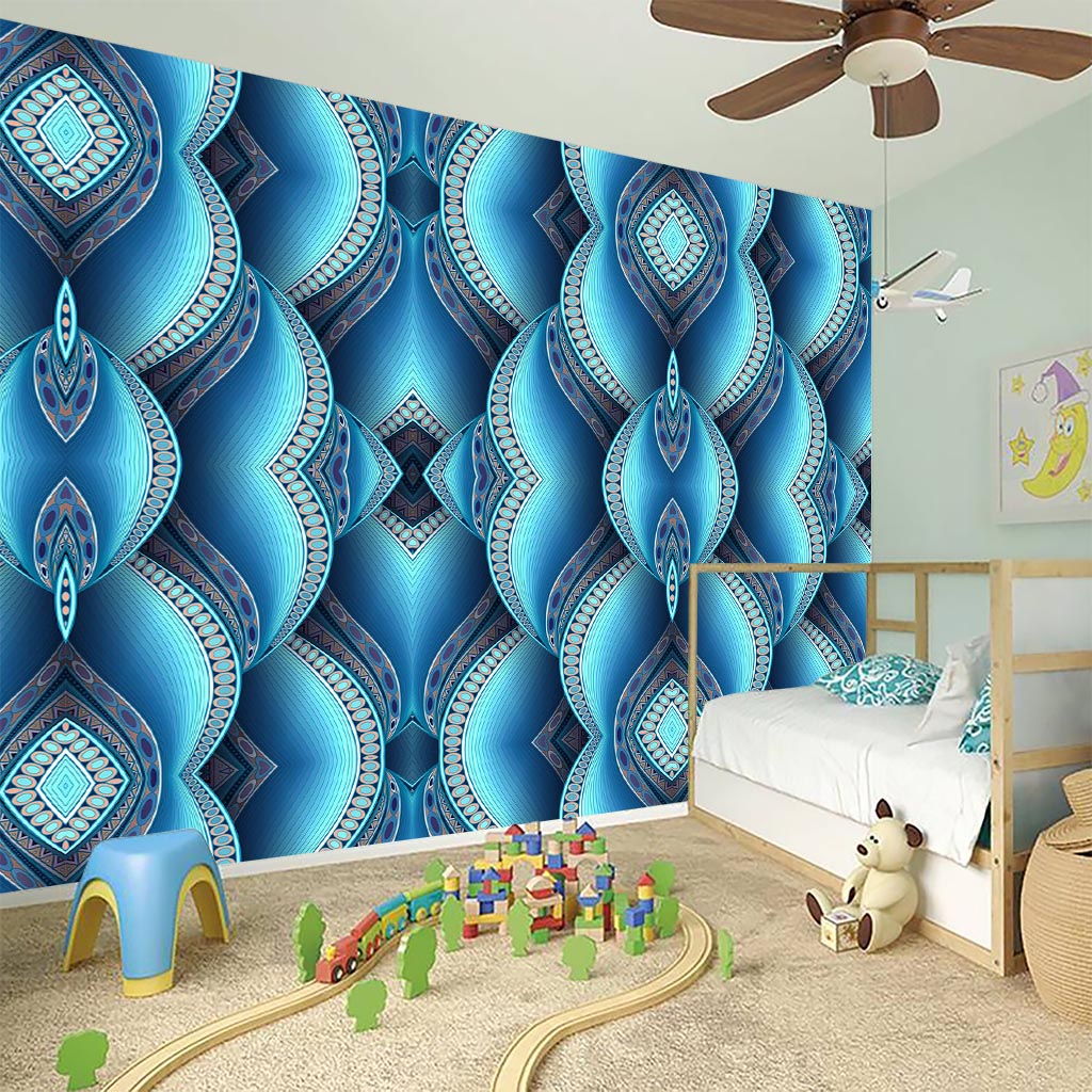 Mandala Waves Bohemian Pattern Print Wall Sticker