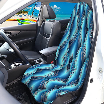 Mandala Waves Bohemian Pattern Print Waterproof Car Seat Cover