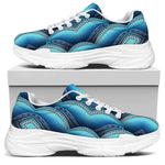 Mandala Waves Bohemian Pattern Print White Chunky Shoes