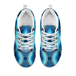 Mandala Waves Bohemian Pattern Print White Running Shoes