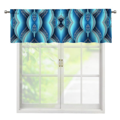 Mandala Waves Bohemian Pattern Print Window Valance
