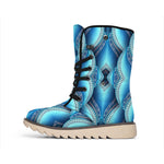 Mandala Waves Bohemian Pattern Print Winter Boots