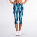 Mandala Waves Bohemian Pattern Print Women's Capri Leggings