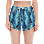 Mandala Waves Bohemian Pattern Print Women's Split Running Shorts