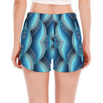 Mandala Waves Bohemian Pattern Print Women's Split Running Shorts