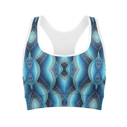 Mandala Waves Bohemian Pattern Print Women's Sports Bra