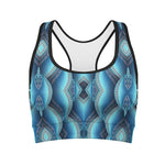 Mandala Waves Bohemian Pattern Print Women's Sports Bra
