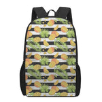Mango Fruit Striped Pattern Print 17 Inch Backpack