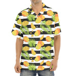 Mango Fruit Striped Pattern Print Aloha Shirt