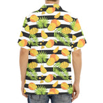 Mango Fruit Striped Pattern Print Aloha Shirt
