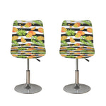 Mango Fruit Striped Pattern Print Bar Stool Covers
