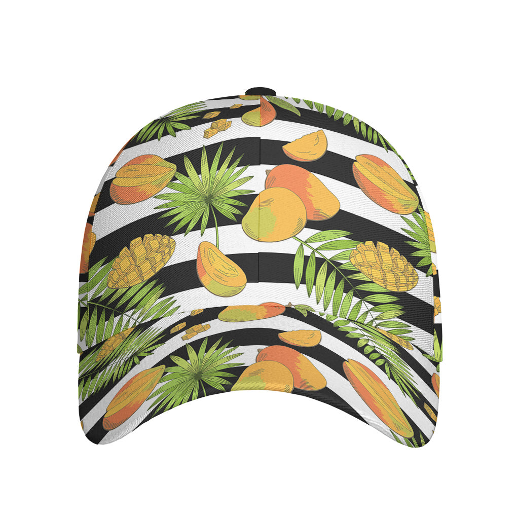 Mango Fruit Striped Pattern Print Baseball Cap