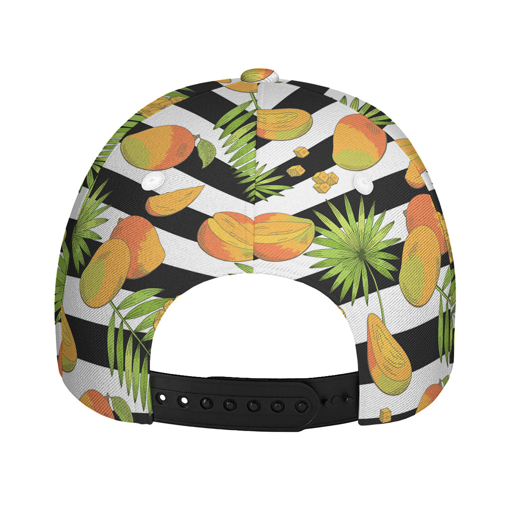 Mango Fruit Striped Pattern Print Baseball Cap