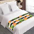 Mango Fruit Striped Pattern Print Bed Runner