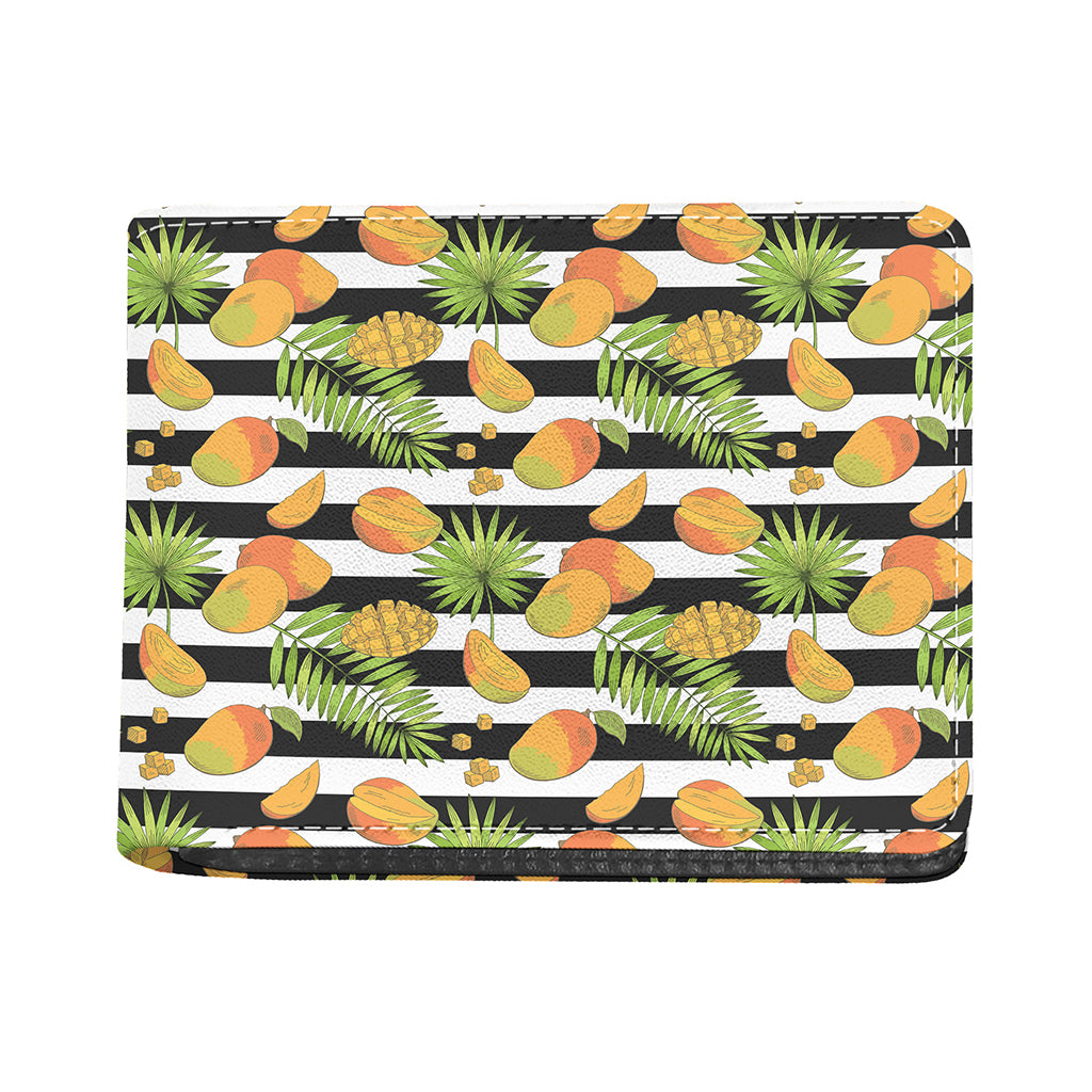 Mango Fruit Striped Pattern Print Bifold Wallet