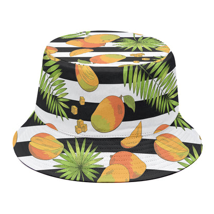 Mango Fruit Striped Pattern Print Bucket Hat