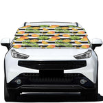 Mango Fruit Striped Pattern Print Car Windshield Snow Cover