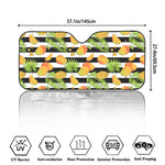 Mango Fruit Striped Pattern Print Car Windshield Sun Shade