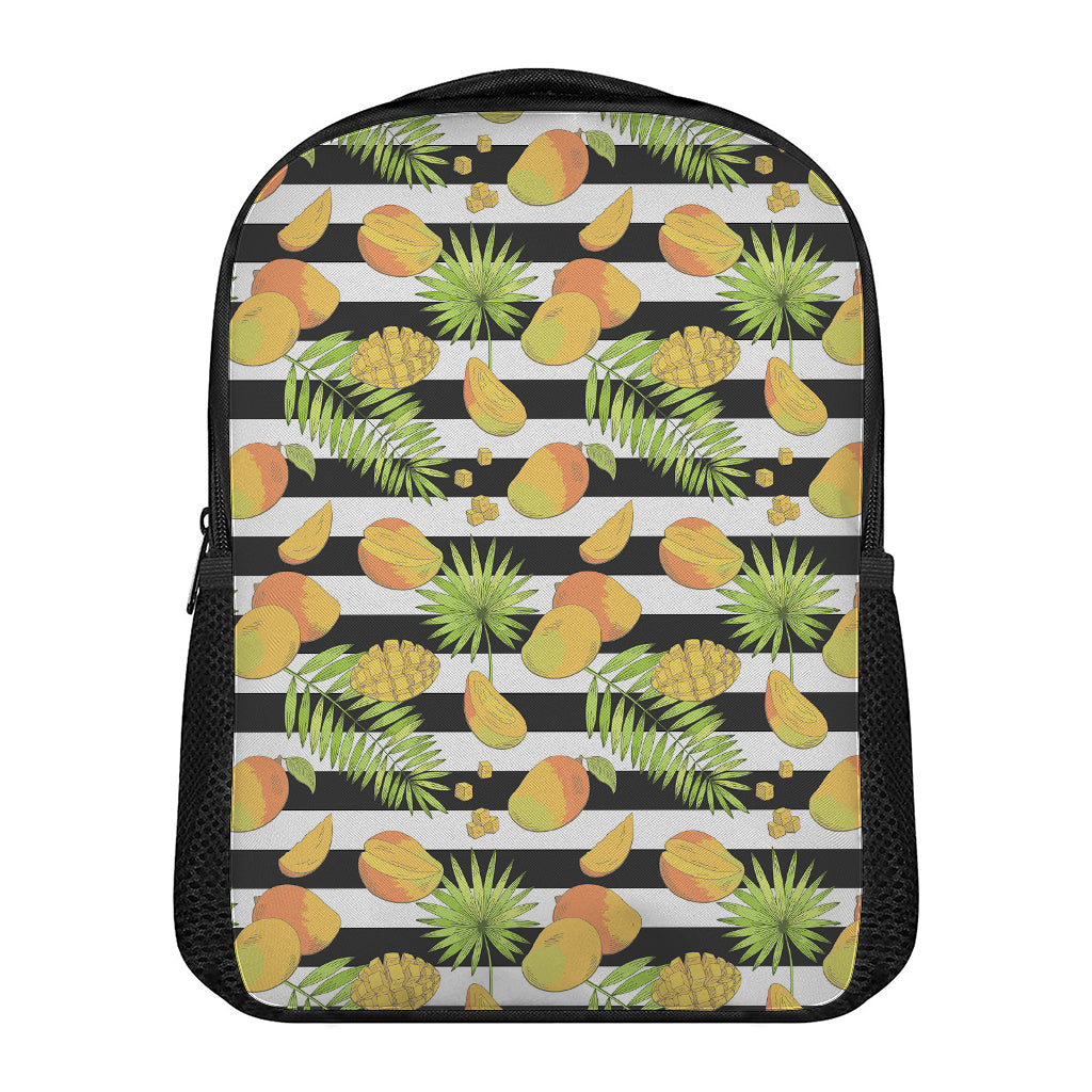 Mango Fruit Striped Pattern Print Casual Backpack