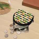 Mango Fruit Striped Pattern Print Coin Purse
