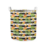 Mango Fruit Striped Pattern Print Collapsible Laundry Basket