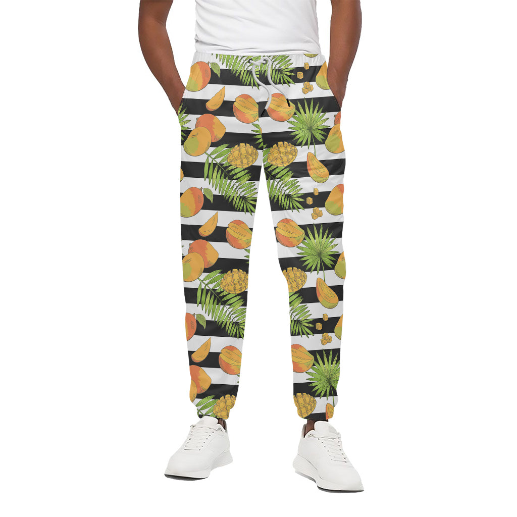 Mango Fruit Striped Pattern Print Cotton Pants