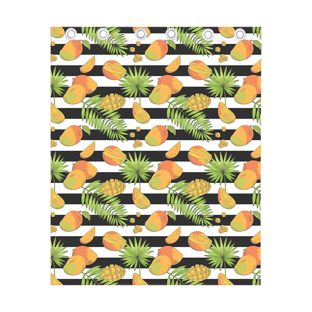 Mango Fruit Striped Pattern Print Curtain