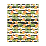 Mango Fruit Striped Pattern Print Curtain