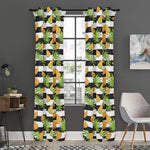 Mango Fruit Striped Pattern Print Curtain